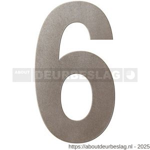 GPF Bouwbeslag Anastasius GPF9800.A3.0150-6 huisnummer 6 150 mm Mocca blend - R21010953 - afbeelding 1