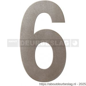 GPF Bouwbeslag Anastasius GPF9800.A3.0200-6 huisnummer 6 200 mm L Mocca blend - R21010965 - afbeelding 1