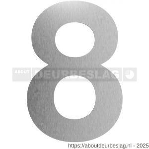 GPF Bouwbeslag RVS GPF9800.09.0200-8 huisnummer 8 200 mm L RVS geborsteld - R21010747 - afbeelding 1