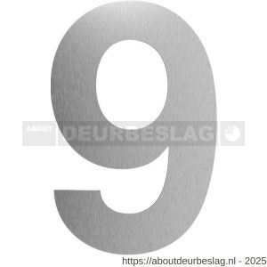 GPF Bouwbeslag RVS GPF9800.09.0200-9 huisnummer 9 200 mm L RVS geborsteld - R21010748 - afbeelding 1
