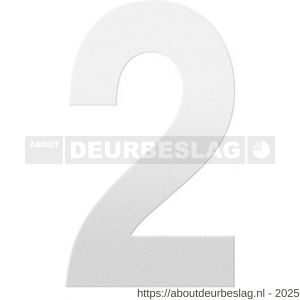 GPF Bouwbeslag ZwartWit GPF9800.62.0150-2 huisnummer 2 150 mm wit - R21010817 - afbeelding 1