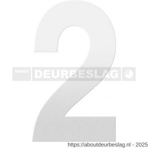 GPF Bouwbeslag ZwartWit GPF9800.62.0400-2 huisnummer 2 400 mm XXL wit - R21010849 - afbeelding 1