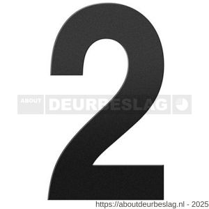 GPF Bouwbeslag ZwartWit GPF9800.61.0150-2 huisnummer 2 150 mm zwart - R21010773 - afbeelding 1