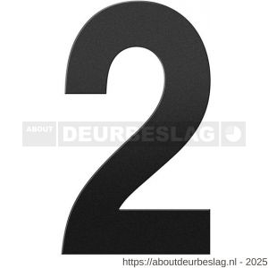 GPF Bouwbeslag ZwartWit GPF9800.61.0200-2 huisnummer 2 200 mm L zwart - R21010785 - afbeelding 1