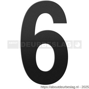GPF Bouwbeslag ZwartWit GPF9800.61.0250-6 huisnummer 6 250 mm XL zwart - R21010799 - afbeelding 1