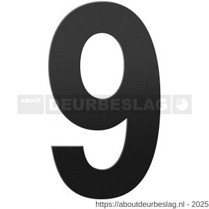 GPF Bouwbeslag ZwartWit GPF9800.61.0250-9 huisnummer 9 250 mm XL zwart - R21010802 - afbeelding 1