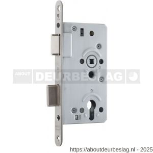 GPF Bouwbeslag RVS GPF0130.09 PC72 dag en nacht slot PC72 RVS U voorplaat afgerond 235x20x3 mm doornmaat 60 mm DIN links-rechts RVS geborsteld - R21005712 - afbeelding 1