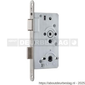 GPF Bouwbeslag RVS GPF0130.09 WC72/8 vrij en bezet slot WC72/8 RVS U voorplaat afgerond 235x20x3 mm doornmaat 60 mm DIN links-rechts RVS geborsteld - R21005713 - afbeelding 1