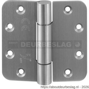 GPF Bouwbeslag RVS GPF0301.09 scharnier 89x96 mm links-rechts draagvermogen bij 2 stuks 100 kg hoogwaardige kunststof lagerbussen RVS geborsteld - R21005722 - afbeelding 1