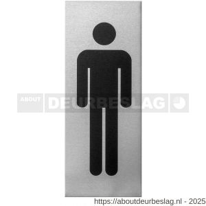GPF Bouwbeslag Aluminium GPF0402.80.0001 pictogram Heren rechthoekig 130x50x0,5 mm zelfklevend aluminium - R21011417 - afbeelding 1