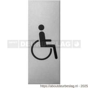 GPF Bouwbeslag Aluminium GPF0402.80.0003 pictogram Mindervalide rechthoekig 130x50x0,5 mm zelfklevend aluminium - R21011419 - afbeelding 1