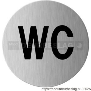 GPF Bouwbeslag RVS GPF0415.09 toiletbord WC rond 75 mm zelfklevend RVS geborsteld - R21004570 - afbeelding 1