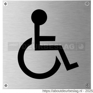 GPF Bouwbeslag RVS GPF0460.09 pictogram Minder Valide vierkant 125x125 mm geschroefd RVS geborsteld - R21004575 - afbeelding 1
