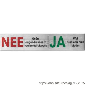GPF Bouwbeslag RVS GPF0480.09.0002 brievenbusbordje Nee/Ja rechthoekig 25x125x1 mm zelfklevend RVS geborsteld - R21009005 - afbeelding 1