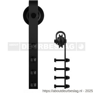 GPF Bouwbeslag ZwartWit GPF0501.61 enkele schuifdeurhanger Raskas zwart - R21008411 - afbeelding 1