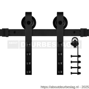 GPF Bouwbeslag ZwartWit GPF0501.61 schuifdeursysteem Raskas 183 cm zwart - R21008356 - afbeelding 1
