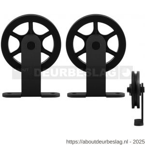 GPF Bouwbeslag ZwartWit GPF0503.61 schuifdeurhanger set Suuri voor extra deur zwart - R21008179 - afbeelding 1
