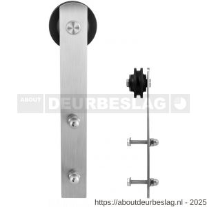GPF Bouwbeslag RVS GPF0506.09 enkele schuifdeurhanger Sauva RVS geborsteld - R21007906 - afbeelding 1