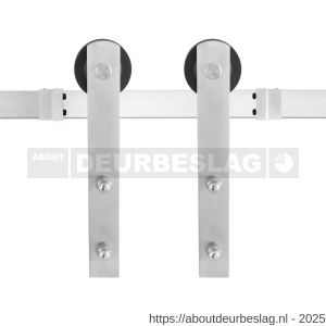 GPF Bouwbeslag RVS GPF0506.09 schuifdeursysteem Sauva 200 cm RVS geborsteld - R21007842 - afbeelding 1