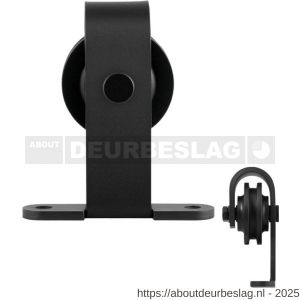 GPF Bouwbeslag ZwartWit GPF0508.61 enkele schuifdeurhanger Mutka zwart - R21007905 - afbeelding 1