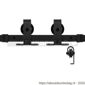 GPF Bouwbeslag ZwartWit GPF0508.61 schuifdeursysteem Mutka 170 cm zwart - R21007855 - afbeelding 1