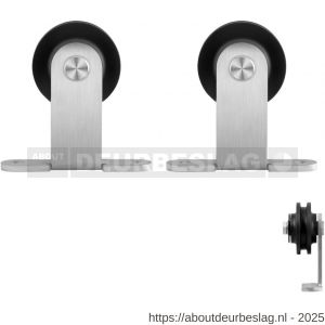 GPF Bouwbeslag RVS GPF0510.09 schuifdeurhanger set Osa voor extra deur RVS geborsteld - R21008184 - afbeelding 1
