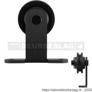 GPF Bouwbeslag ZwartWit GPF0510.61 enkele schuifdeurhanger Osa zwart - R21008185 - afbeelding 1