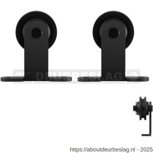 GPF Bouwbeslag ZwartWit GPF0510.61 schuifdeurhanger set Osa voor extra deur zwart - R21008186 - afbeelding 1