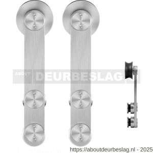 GPF Bouwbeslag RVS GPF0515.09 schuifdeurhanger set Linja voor extra deur RVS geborsteld - R21008418 - afbeelding 1