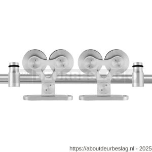 GPF Bouwbeslag RVS GPF0516.09 schuifdeursysteem Twin 200 cm RVS geborsteld - R21007846 - afbeelding 1