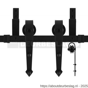 GPF Bouwbeslag ZwartWit GPF0554.61 dubbel schuifdeursysteem Nuoli 220 cm zwart - R21007874 - afbeelding 1