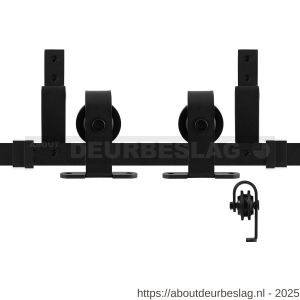 GPF Bouwbeslag ZwartWit GPF0558.61 dubbel schuifdeursysteem Mutka 183 cm zwart - R21007886 - afbeelding 1