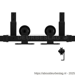 GPF Bouwbeslag ZwartWit GPF0560.61 dubbel schuifdeursysteem Osa zwart 183 cm zwart - R21008167 - afbeelding 1