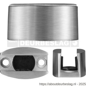 GPF Bouwbeslag RVS GPF0583.09G vloergeleider voor glazen schuifdeursystemen RVS geborsteld - R21013089 - afbeelding 1