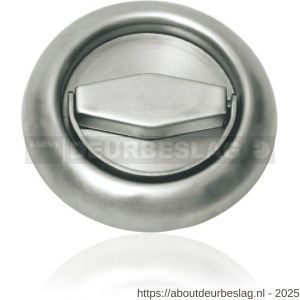 GPF Bouwbeslag RVS GPF0701.09 ringgreep-komdeurkruk 76x12 mm afgerond RVS geborsteld - R21002944 - afbeelding 1