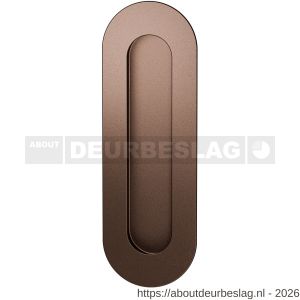 GPF Bouwbeslag Anastasius GPF0716.A2D schuifdeurkom ovaal 180x60 mm Bronze blend - R21012753 - afbeelding 1