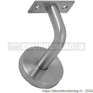 GPF Bouwbeslag RVS GPF0780.09 leuninghouder 75 mm hoog 64 mm rozet vlak zadel RVS geborsteld - R21005235 - afbeelding 1