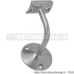 GPF Bouwbeslag RVS GPF0790.09 leuninghouder 70 mm hoog 62 mm rozet hol zadel RVS geborsteld - R21005233 - afbeelding 1
