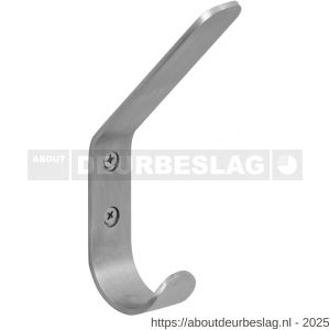 GPF Bouwbeslag RVS GPF0820.09 jashaak en hoedhaak 125x21x75 mm RVS geborsteld - R21005221 - afbeelding 1