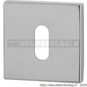 GPF Bouwbeslag RVS GPF0901.42 sleutelrozet vierkant 50x50x8 mm RVS gepolijst - R21003735 - afbeelding 1