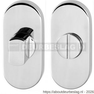 GPF Bouwbeslag RVS GPF0903.44 toiletgarnituur ovaal 70x32 mm stift 8 mm RVS gepolijst - R21008312 - afbeelding 1