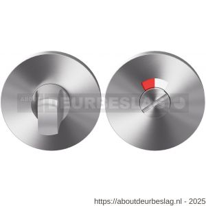 GPF Bouwbeslag Entree GPF0903VR toiletgarnituur 53x6,5 mm stift 8 mm met rood-wit indicator RVS geborsteld - R21011389 - afbeelding 1