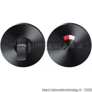 GPF Bouwbeslag Entree GPF0903VRP1 toiletgarnituur rond 53x6,5 mm stift 8 mm met rood-wit indicator PVD antraciet - R21011391 - afbeelding 1