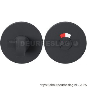 GPF Bouwbeslag Entree GPF0903VRAS toiletgarnituur rond 53x6,5 mm stift 8 mm met rood-wit indicator antraciet - R21011390 - afbeelding 1