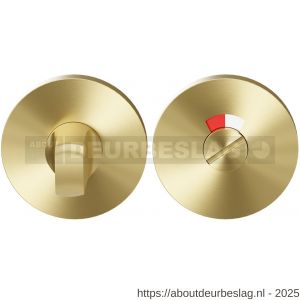 GPF Bouwbeslag Entree GPF0903VRP4 toiletgarnituur rond 53x6,5 mm stift 8 mm met rood-wit indicator PVD mat messing - R21011392 - afbeelding 1