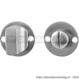 GPF Bouwbeslag RVS GPF0910.07 platte toiletgarnituur 38x2 mm stift 8 mm grote knop RVS geborsteld - R21013106 - afbeelding 1