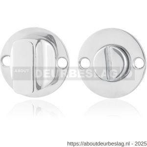 GPF Bouwbeslag RVS GPF0910.47 platte toiletgarnituur 38x2 mm stift 8 mm grote knop RVS gepolijst - R21003849 - afbeelding 1