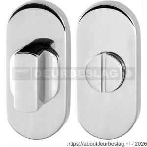 GPF Bouwbeslag RVS GPF0911.44 toiletgarnituur ovaal 70x32 mm stift 5 mm grote knop RVS gepolijst - R21008316 - afbeelding 1