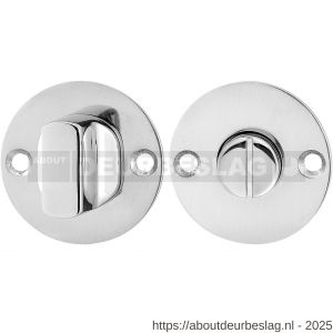 GPF Bouwbeslag RVS GPF0911.46 platte toiletgarnituur 50x2 mm stift 5 mm grote knop RVS gepolijst - R21003858 - afbeelding 1