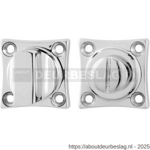 GPF Bouwbeslag RVS GPF0911.49 vierkante toiletgarnituur 38x38x5 mm stift 5 mm grote knop RVS gepolijst - R21003795 - afbeelding 1